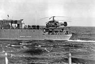 Вертолет Ка-25ПЛ из 830 ОКПЛВП на ВПП БПК "Адмирал  Исаков". Норвежское море. 1976 г.