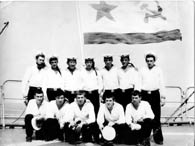 Фотографирование личного состава БЧ-4 в честь 2-й годовщины поднятия флага – 19.08.1974 г. Индийский океан.